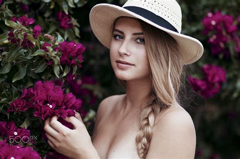 Wallpaper Women Blonde Hat Portrait Face Depth Of Field