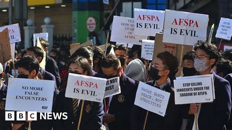 Afspa Areas Under Draconian Law Reduced In Indias North East Bbc News