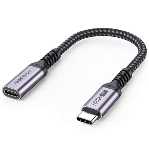 DteeDck USB C Extension Extender Cable 0 65ft 8 Inch USB Type C