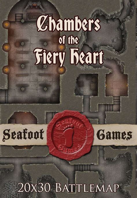 Seafoot Games Chambers Of The Fiery Heart X Battlemap Seafoot