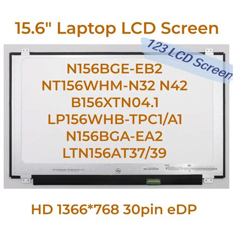 Slim Laptop Lcd Screen N Bga Ea Fit N Bge Eb Nt Whm N