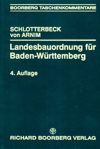 Landesbauordnung für Baden Württemberg LBO 9783415021037 ZVAB