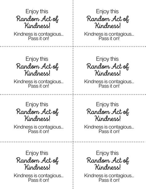 Random Acts Of Kindness Cards Free Printable Sunshine And Spoons Shop