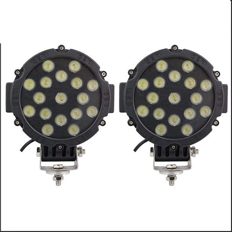 Pcs Inch W Round Led Work Light X Spot Flood Beam For Offroad