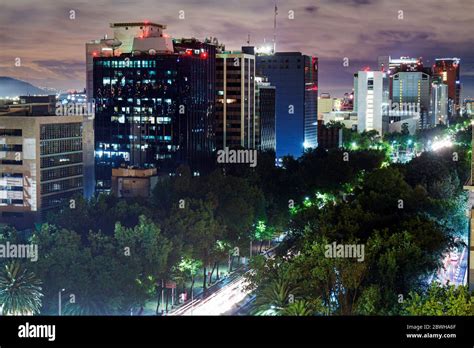 Mexico City México Mexican Cuauhtemoc Paseo De La Reforma City Skyline