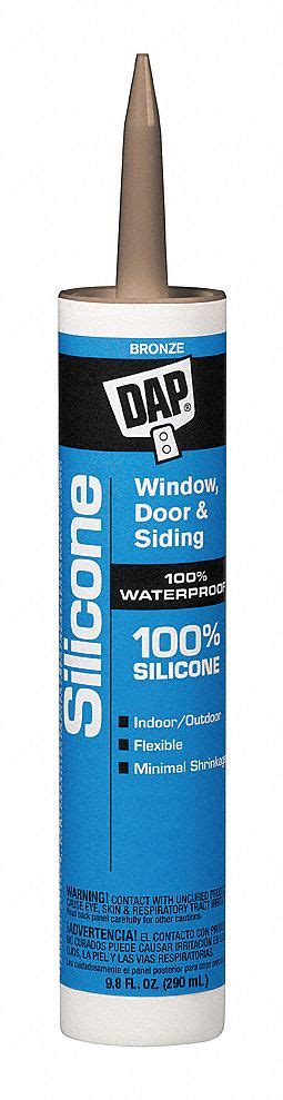 Dap Bronze Rubber Sealant Silicone 98 Oz Cartridge 5ufr78647