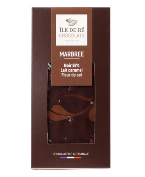 Tablette de chocolat Noir marbrée lait caramel fleur de sel