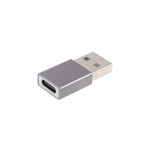 USB Han Til Type C Kvinde 2 4A Mini Adapter Converter Sort