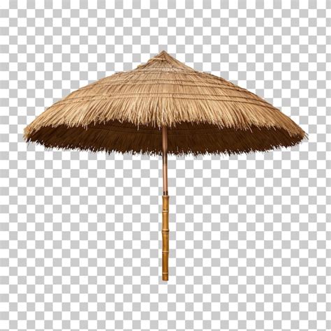 Parasol De Plage En Paille Isol Sur Fond Transparent Png Psd Psd Premium