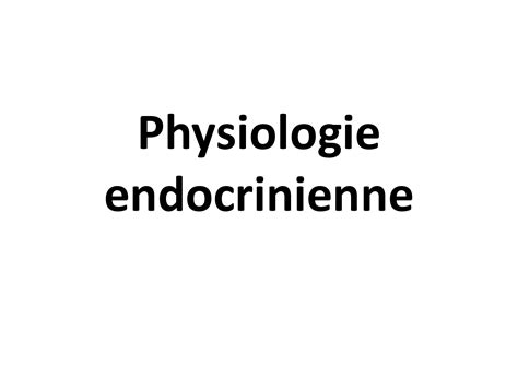 Solution Physiologie Endocriniene Studypool