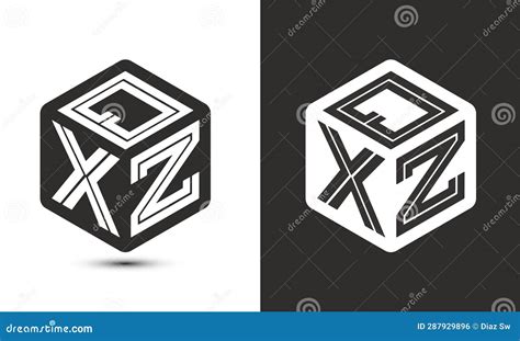 Qxz Letter Logo Design With Illustrator Cube Logo Vector Logo Modern Alphabet Font Overlap