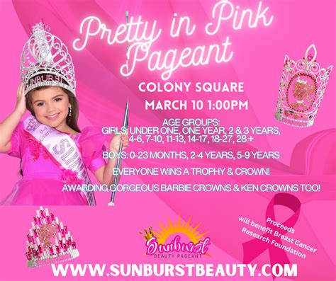 Pretty In Pink Sunburst Beauty Pageant Colony Square Mall