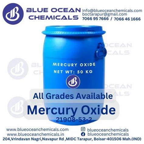 Mercury Oxide Powder, Analytical Reagent Grade at Rs 7000/kg in Boisar