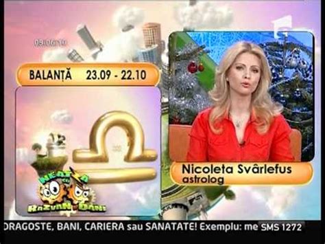 Horoscop 2012 cu Nicoleta Svârlefus YouTube