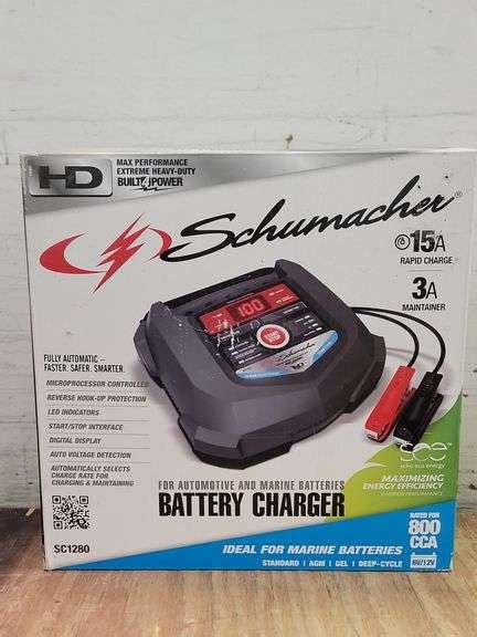 Schumacher Sc1280 Fully Automatic Battery Charger And Maintainer 15 Amp3 Amp Nib 7a Lil