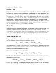 Experiment 9 Alum Synthesis Pdf Experiment 10 Synthesis Of Alum