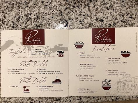 Speisekarte von Caffè Roma di Alessia Falbo pub Bar Caprino Veronese