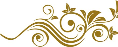 Arabesco Floral Png Dourado Flores Vetor Dourado Png Free