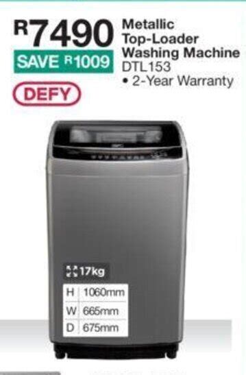 Defy Metallic Top Loader Washing Machine Offer At House And Home