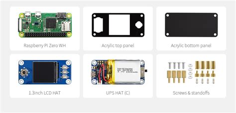 Raspberry Pi Zero Wh Together With Ups Module And 13inch Lcd Display