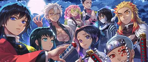 Demon Slayer Kimetsu No Yaiba Characters Key Art Resolution Anime