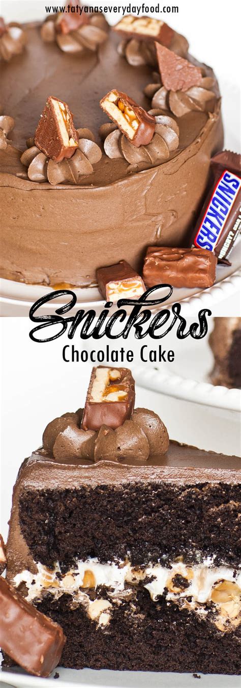 Chocolate Snickers Cake Recipe (video) - Tatyanas Everyday Food