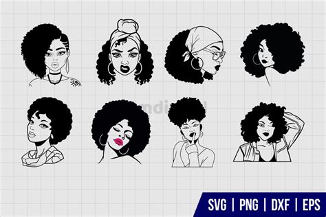 Afro Woman Svg Bundle Gravectory