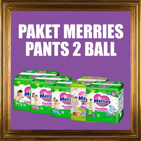 Paket Hemat 2 Ball MERRIES PANTS Size M34 L30 XL26 Popo Pampers