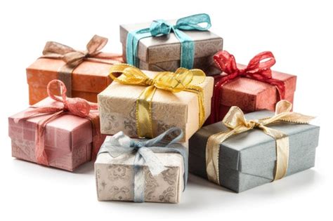 Premium AI Image A Pile Of Colorful Gift Boxes With One That Says