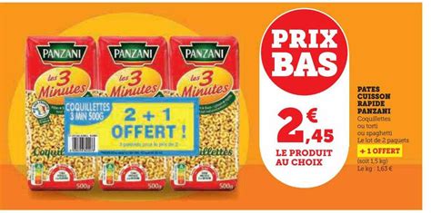 Promo Pâtes Cuisson Rapide Panzani chez Hyper U iCatalogue fr