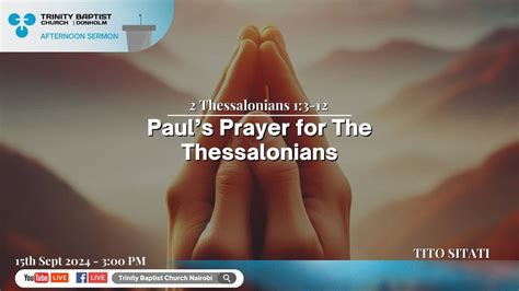 pauls prayer   thessalonians  thessalonians   evening