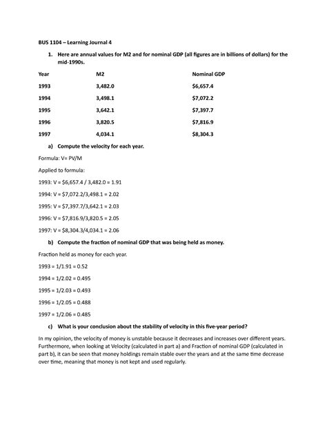 Bus Learning Journal Bus Learning Journal Here Are