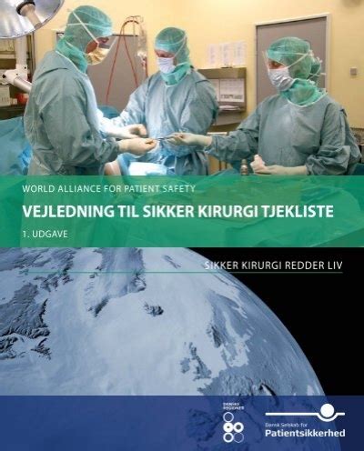 Vejledning Sikker Kirurgi Tjekliste Libdoc Who Int World Health