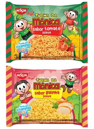 Nissin Lamen Miojo Turma Da Mônica Tomate Suave 100 Unidades Frete grátis