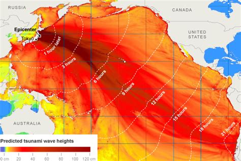 Maps Reach Of The Japanese Quake And Tsunami Interactive Feature