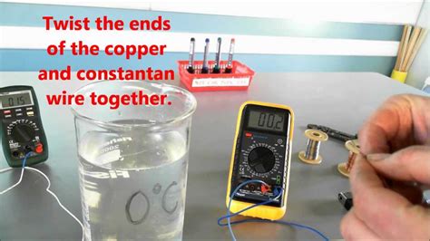 Make A Thermocouple Copper Constantan And Measure Temperature Of A