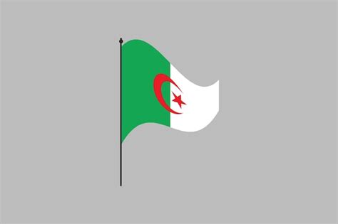 Premium Vector Algeria Flag The Flag Of Algeria Flag Of Algeria