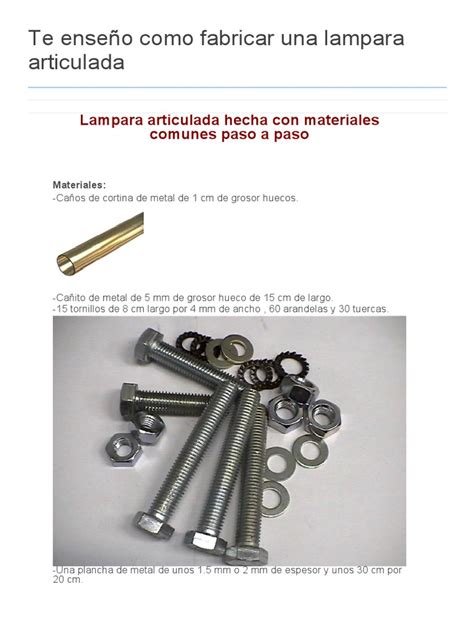 PDF Te Enseño Como Fabricar Una Lampara Articulada DOKUMEN TIPS