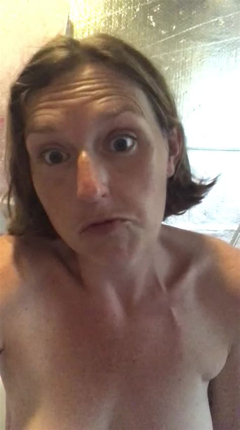 Wonderful Female Plays With Her Shaggy Pussy Before A Shower And Sprays All Over The Floor