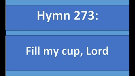 Fill My Cup Lord Youtube