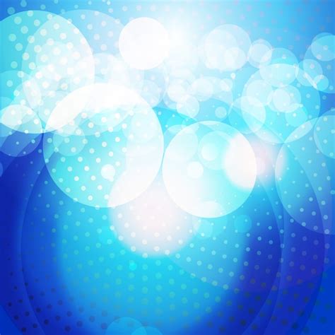 Fondo Bokeh Brilloso Azul Vector Gratis