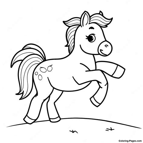 playful foal jumping coloring page coloring pagescom