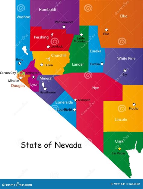 State Of Nevada Stock Vector Illustration Of State Colorful