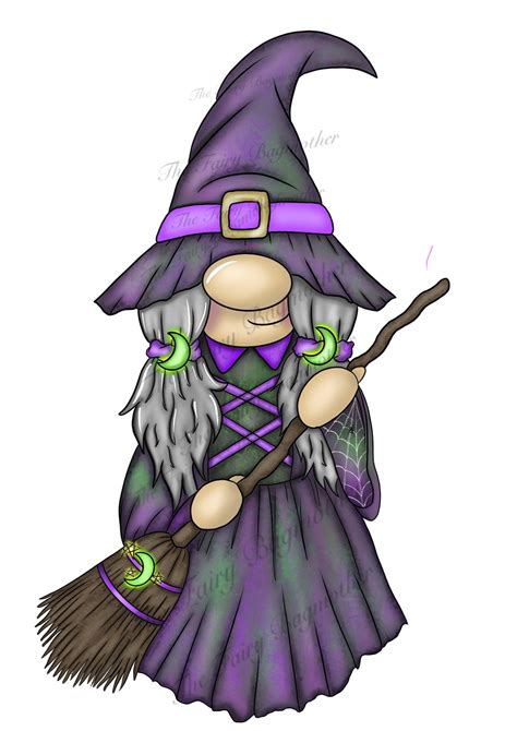 Witch Halloween Gonk Gnome Gonkette Female Png Clip Art File For