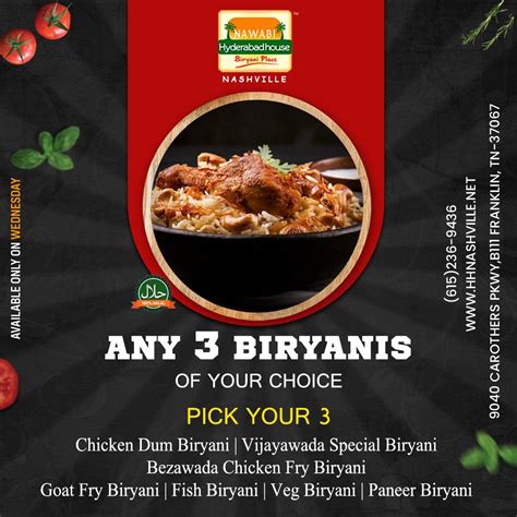 Menu at Nawabi Hyderabad House - Biryani Place Nashville restaurant ...