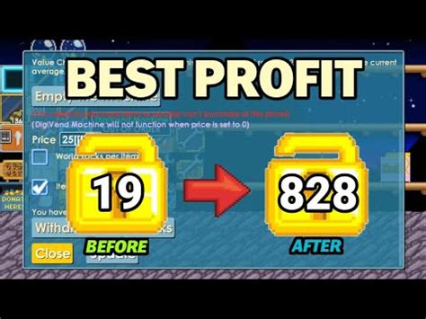 Best Profit Most Profitable Profit Method In Growtopia