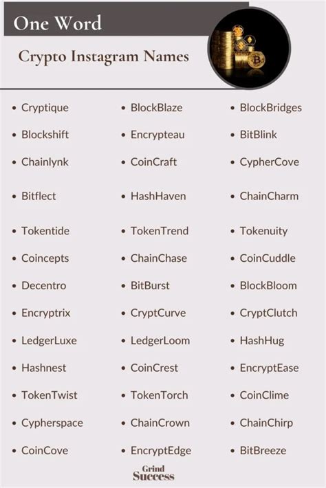 688 Trendy Crypto Instagram Names Ideas To Start 2025