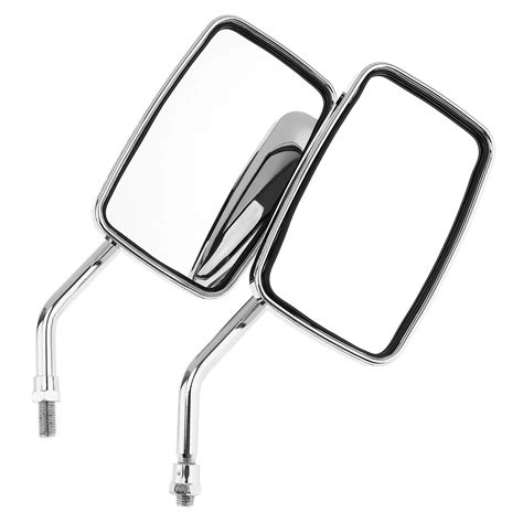 2pcs Universal 10mm Modified Plated Universal Motorcycle Handlebar Mirror Motorbike Side Mirrors