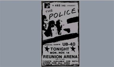 Classic Concert Reviews: The Police (Synchronicity Tour), Reunion Arena ...