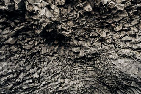 Closeup of Texture of Basalt Stones on the Beach of Vik, Iceland. Stock ...